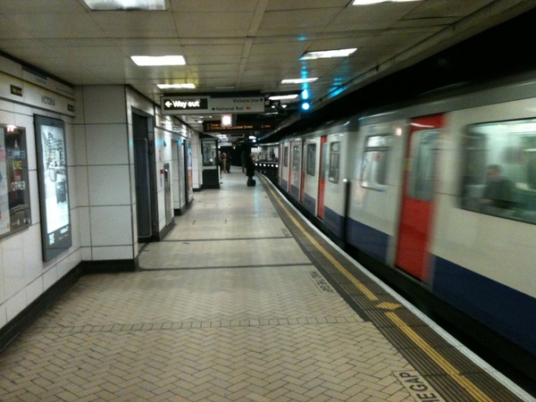 underground train arriving