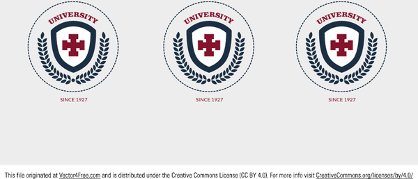 university badge vector