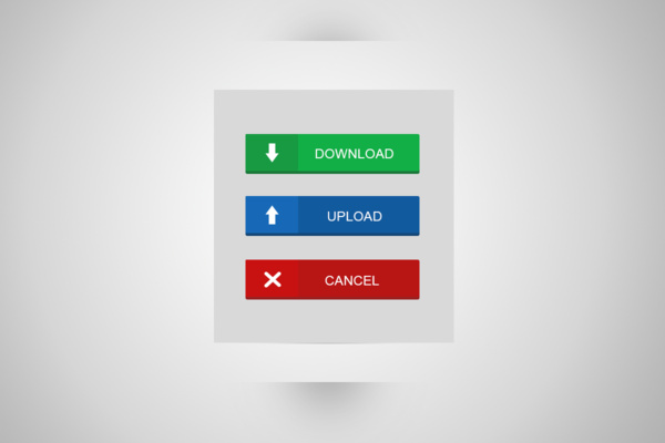 upload download flat button