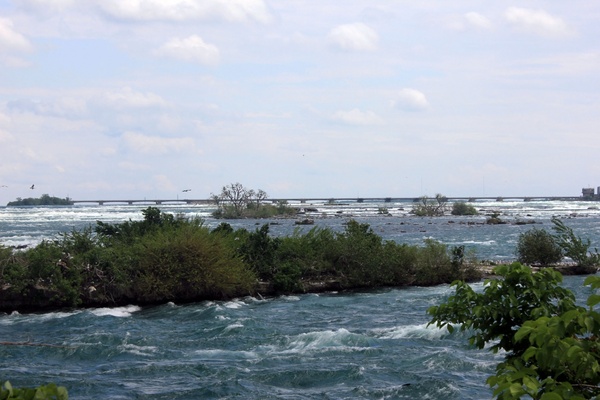 upstream river in niagara falls ontario canada