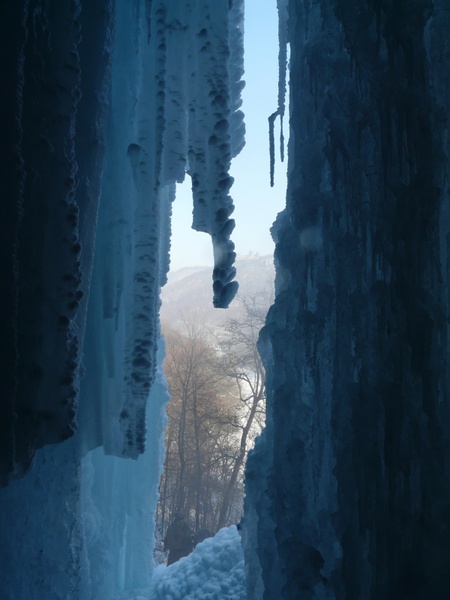 urach waterfall waterfall ice curtain