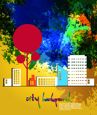 urban landscape background vector