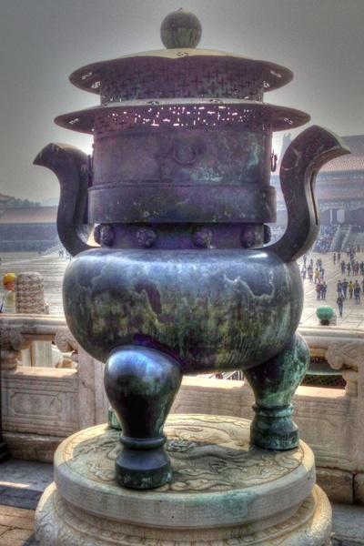 urn at the forbidden palace in beijing china 