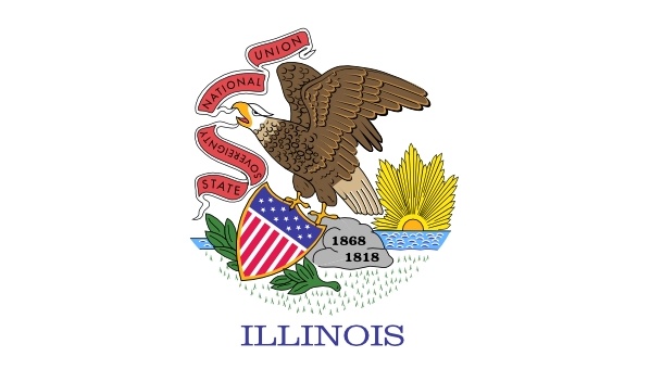 Us Illinois Flag clip art 