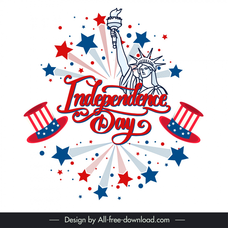  usa independence day poster dynamic busting symbols
