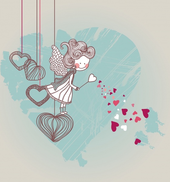 valentine39s day cartoon illustrator vector lace elements