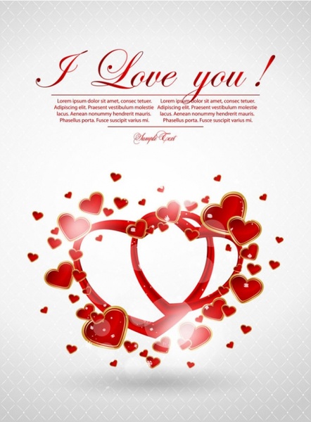 valentine39s day greeting card 04 vector