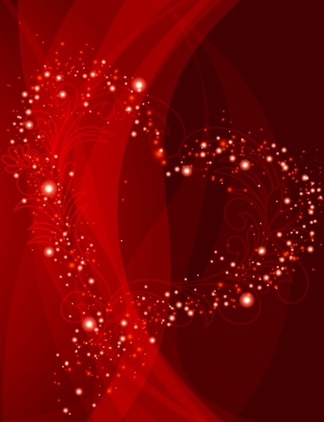 valentine39s day heartshaped vector background starlight