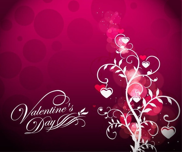Valentine’s Day Floral on Red Background