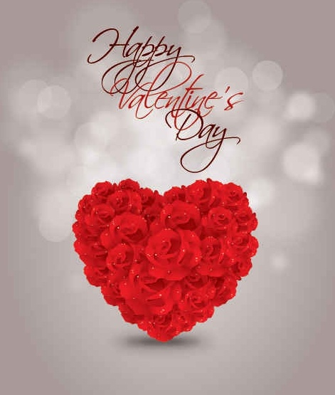 Valentine’s Day Rose heart vector Graphcis 