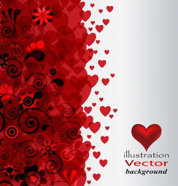 valentines background red blurred hearts modern motion design
