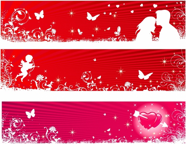 Valentine banner Vectors graphic art designs in editable .ai .eps .svg