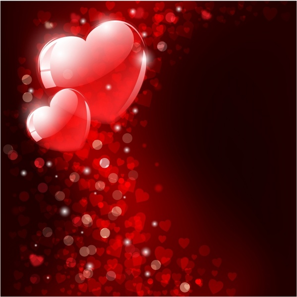 Valentine day background with hearts