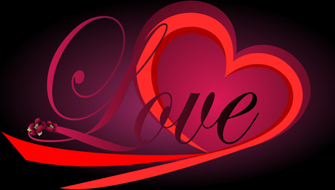 valentine day background with hearts vector