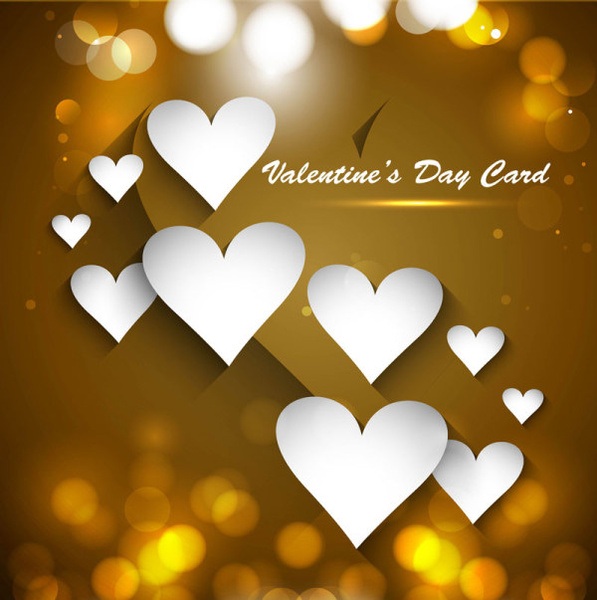 valentine day heart shaped cards vector