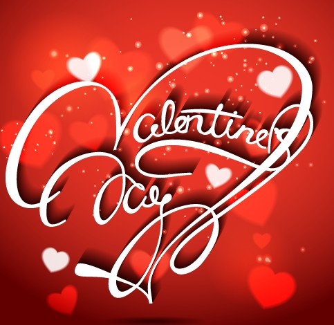 valentine day red style background vector