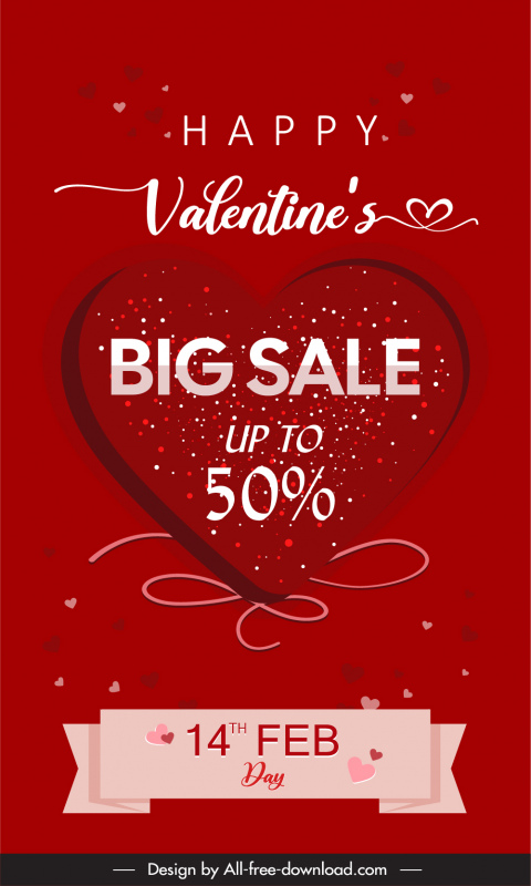 Valentine sale poster vectors free download new collection
