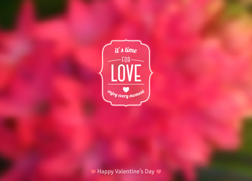 valentines day blurred flower background vector