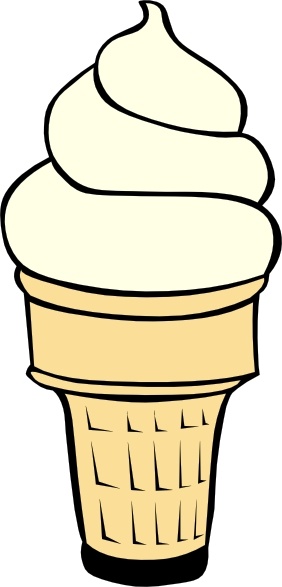 Vanilla Soft Serve Ice Cream Cone clip art
