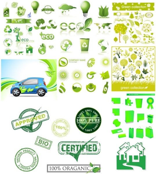 variety of environmental icon vector