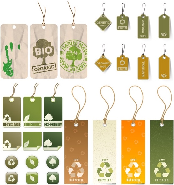 variety of environmental tag vector