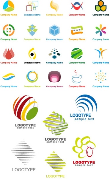variety of graphic logo template vector