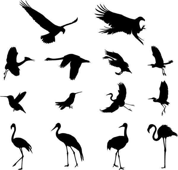 Bird silhouette vector art free free vector download (215,393 Free ...