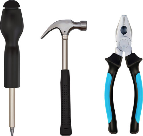 various building tools elements vector set
