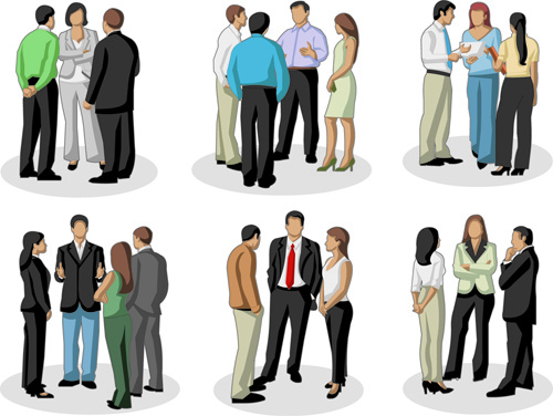 various business people vector set 