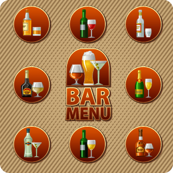 various food and drink design vector