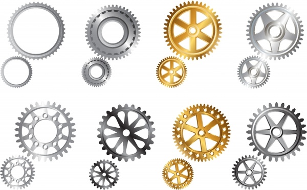 Various gears. 