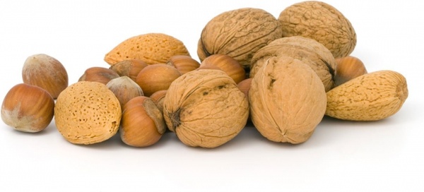 various nuts almond