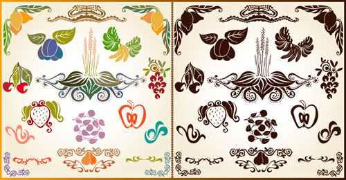 various plant decoration pattern vector 