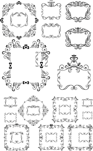 various swirl templates frame vector