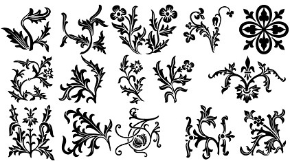 various types of exquisite europeanstyle lace pattern vector