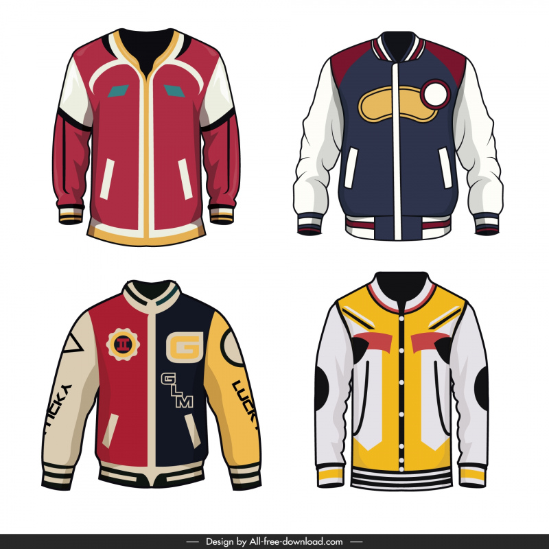 varsity jacket templates collection symmetric young design 