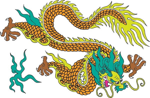 Download Vector ancient chinese dragon vector Free vector in Adobe ...