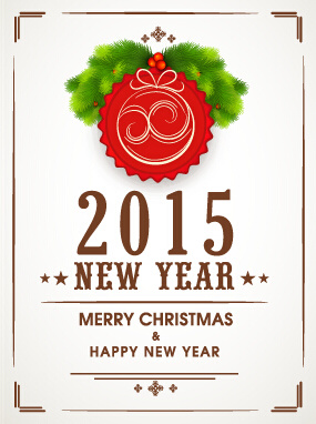 vector background15 christmas with new year frame vector