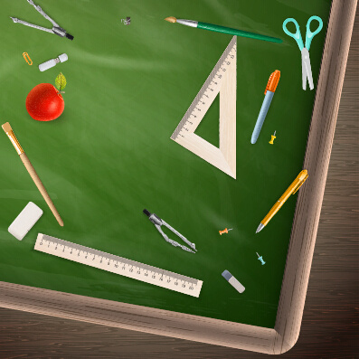 vector background school elements illustration