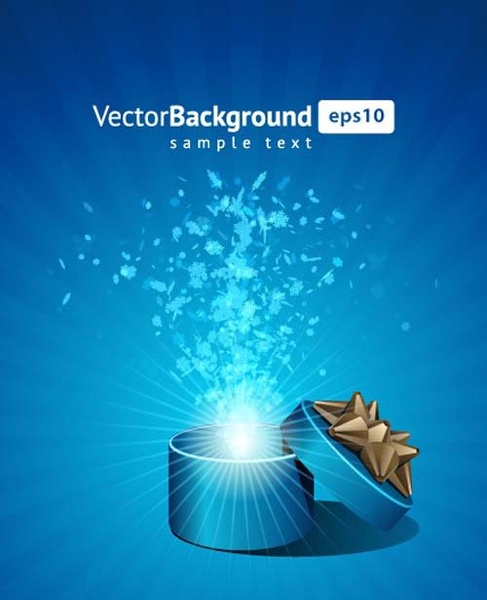 vector background with gift box set 
