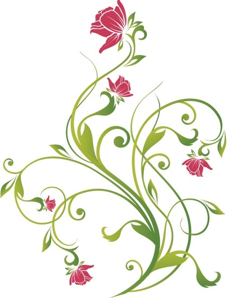 Vector beautiful antique pink flower Free vector in Encapsulated ...