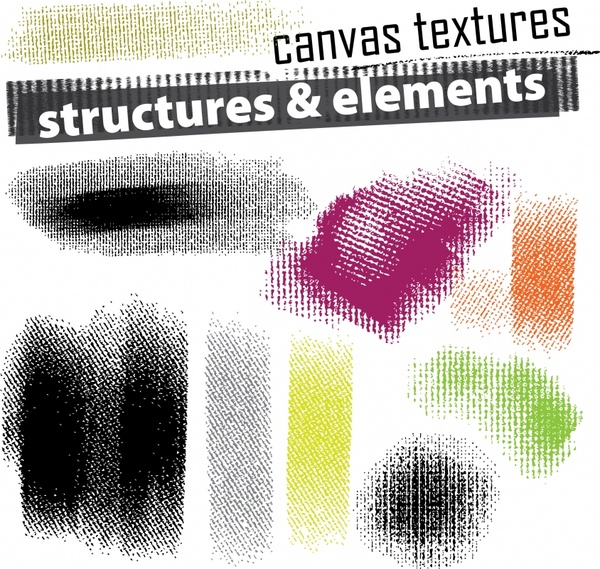 canvas textures elements colored grunge ink sketch