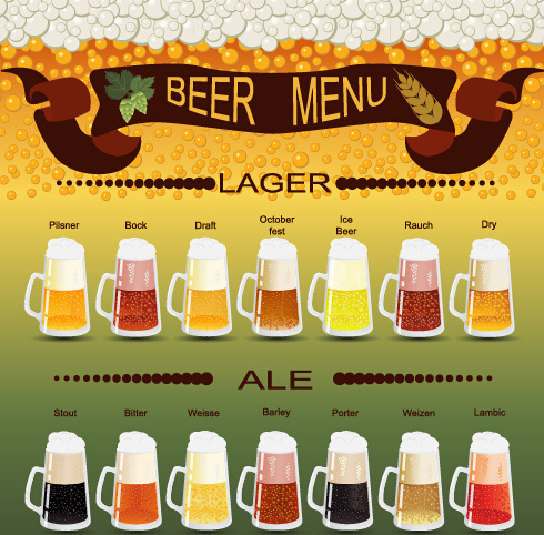 vector beer menu creative design graphic