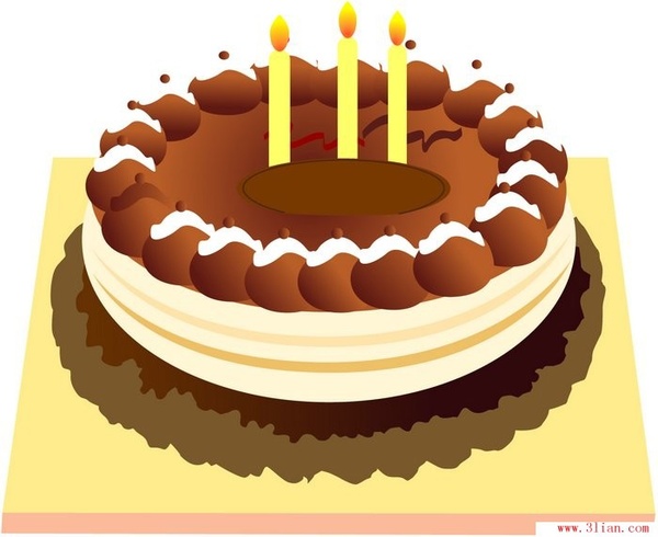 Download Vector birthday cake vector Free vector in Adobe ...