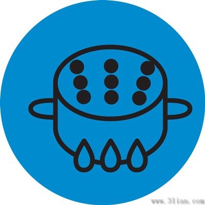vector blue background steamer icon