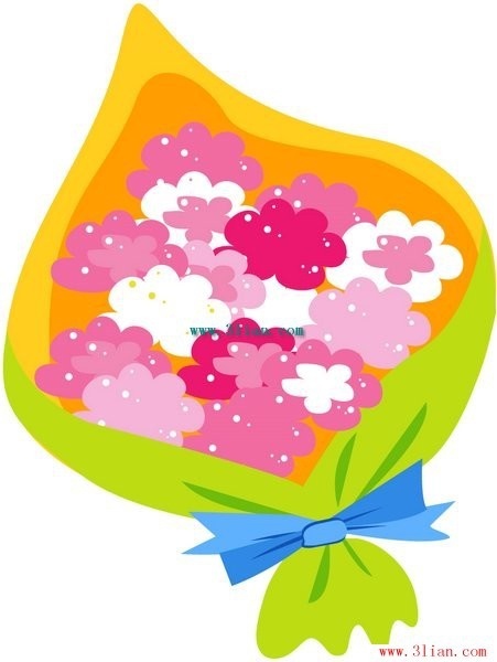 Vector bouquet of flowers Free vector in Adobe Illustrator ai ( .ai