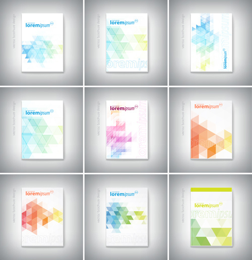 vector brochure cover design set