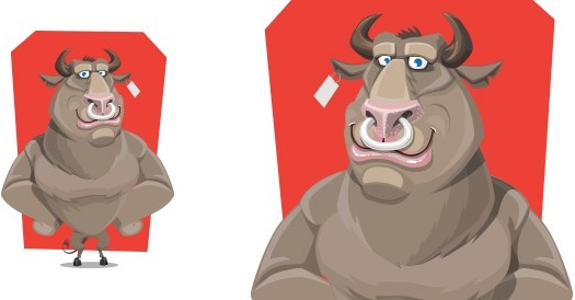 vector bull character