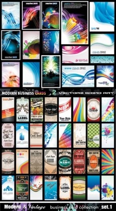 vector business cards set 