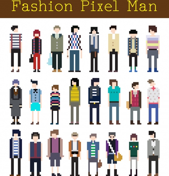 Character pixel art free vector download (228,042 Free